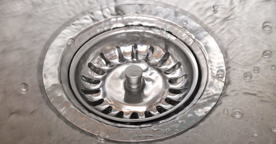 water going down a drain
