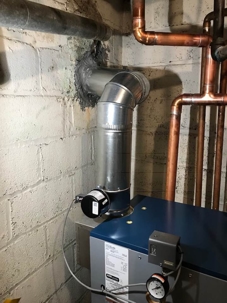 boiler in a basement